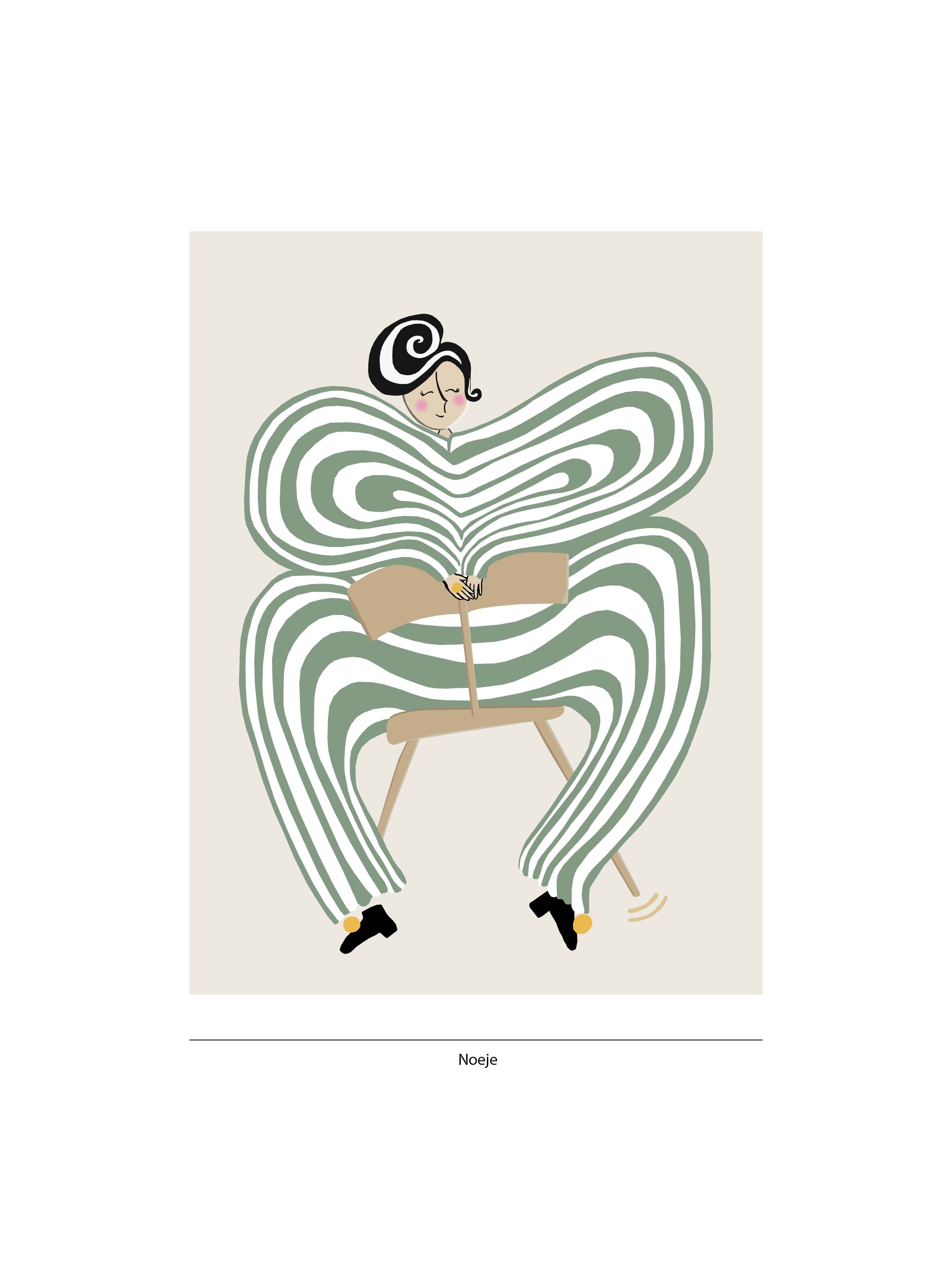 Donna di Teatro - Kunsttryk i grøn