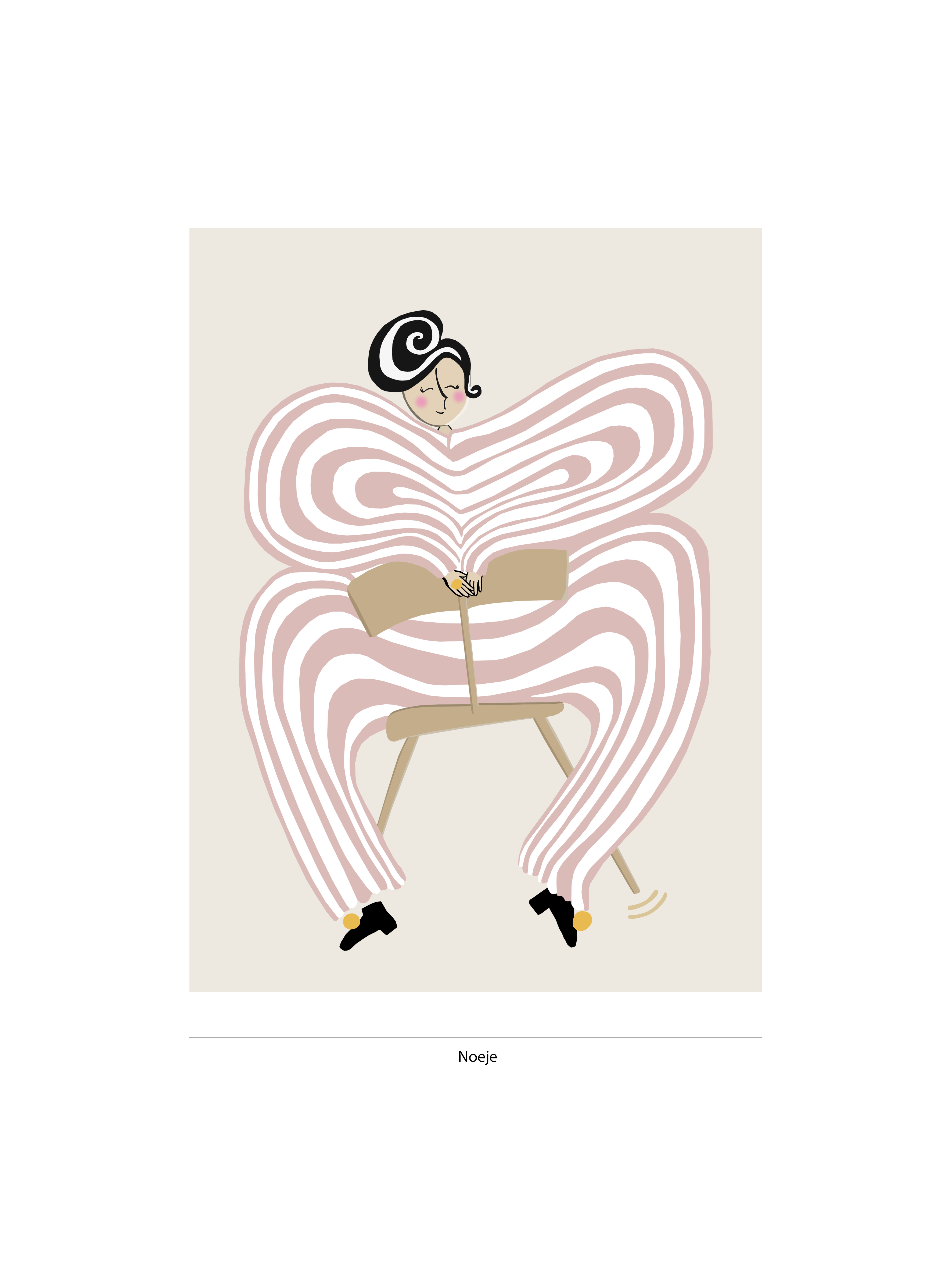 Donna di Teatro - Kunsttryk i lyserød